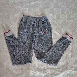 Roots Ladies Salt & PepperJoggers with Red Accents